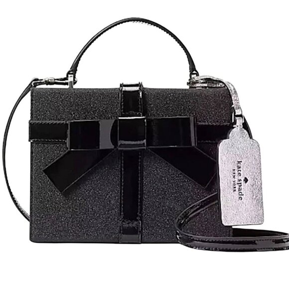 KATE SPADE NY Wrapping Party Gift Box Convertible Leather Handbag Crossbody Bag - Picture 1 of 16